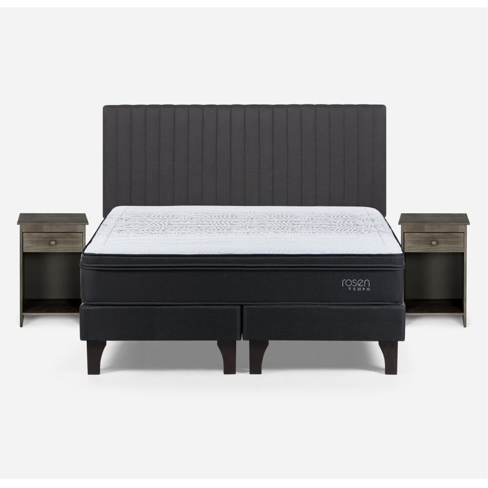 Cama Europea Rosen Tempo / 2 Plazas / Base Dividida + Set De Maderas image number 0.0