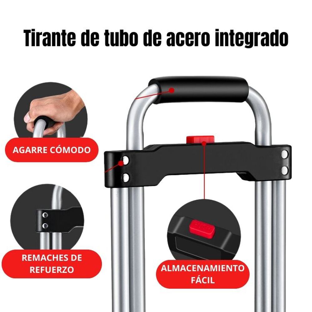 Carretilla De Carga Yegua Plegable Extensible Soporte 100 Kg image number 3.0