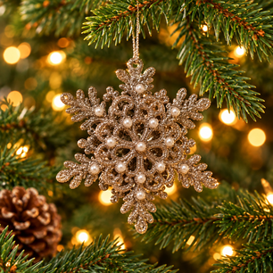 Adorno De Navidad Champa&ntilde;a Casaideal / 10 Piezas