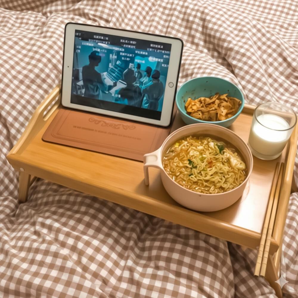 Bandeja Desayuno Cama Plegable Madera Natural Multifuncional image number 10.0