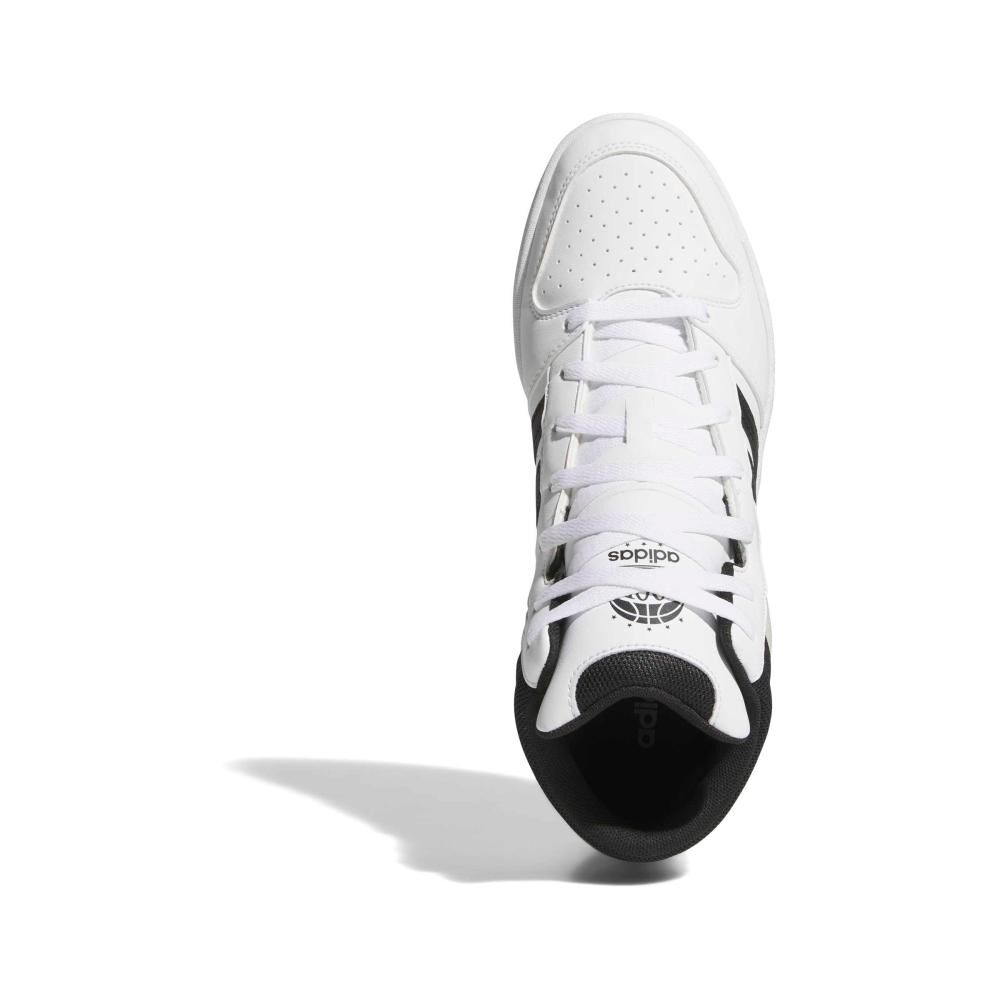 Zapatilla Basketball Unisex Adidas Hoops Mid Classic Blanco image number 4.0