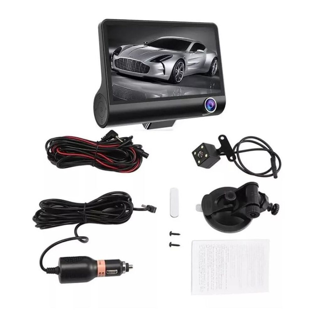 Camara Para Auto 3 En 1 Frontal Trasera Tablero 1080p Hd image number 3.0