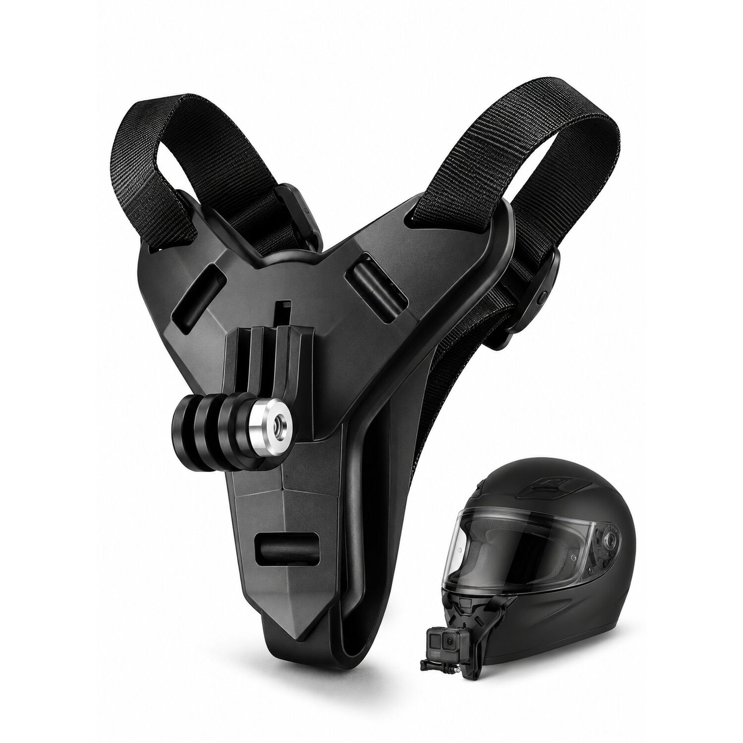 Soporte Barbilla Para Casco Gopro C&aacute;mara Deportiva Negro image number 1.0