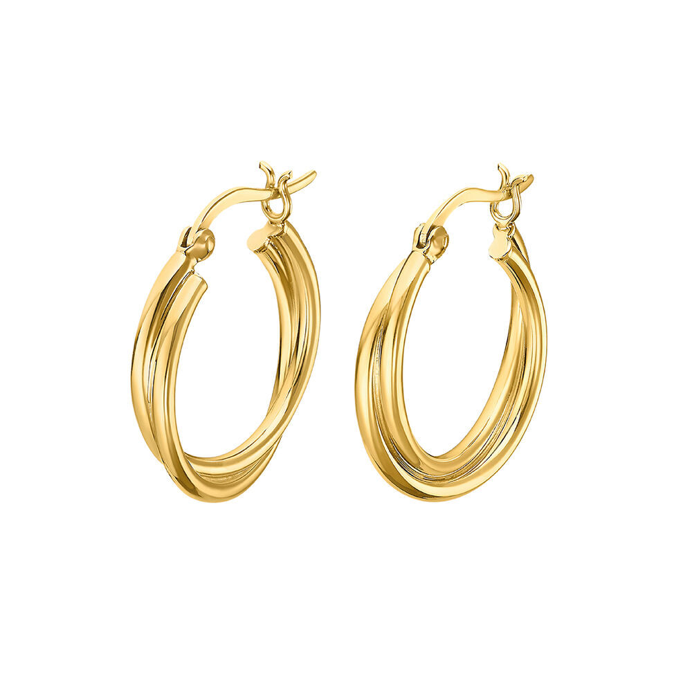 Aros Lp3385-4/2 Lotus Silver Mujer Hoops image number 0.0