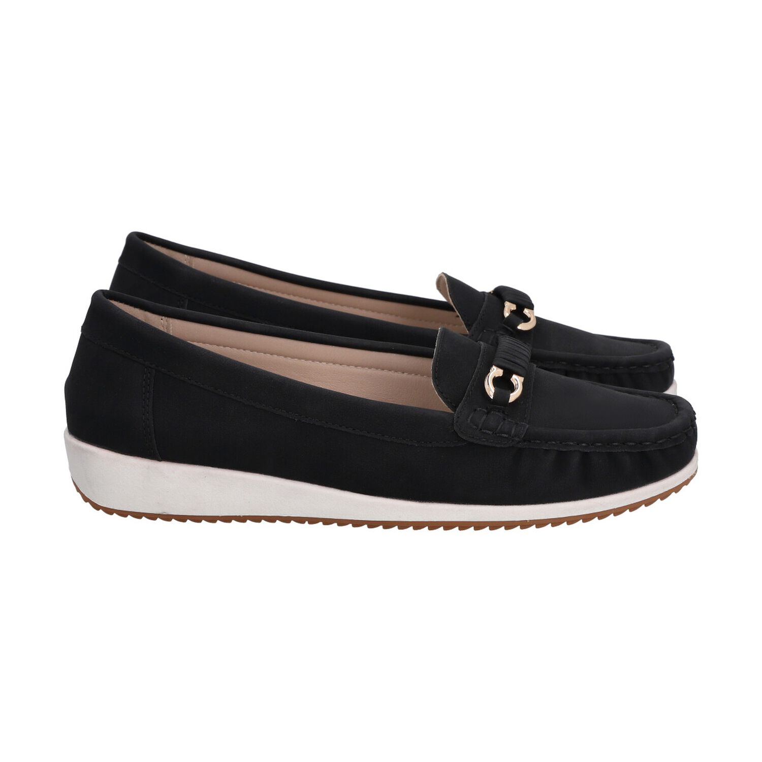 Mocas&iacute;n Mujer Negro Lali Police image number 2.0