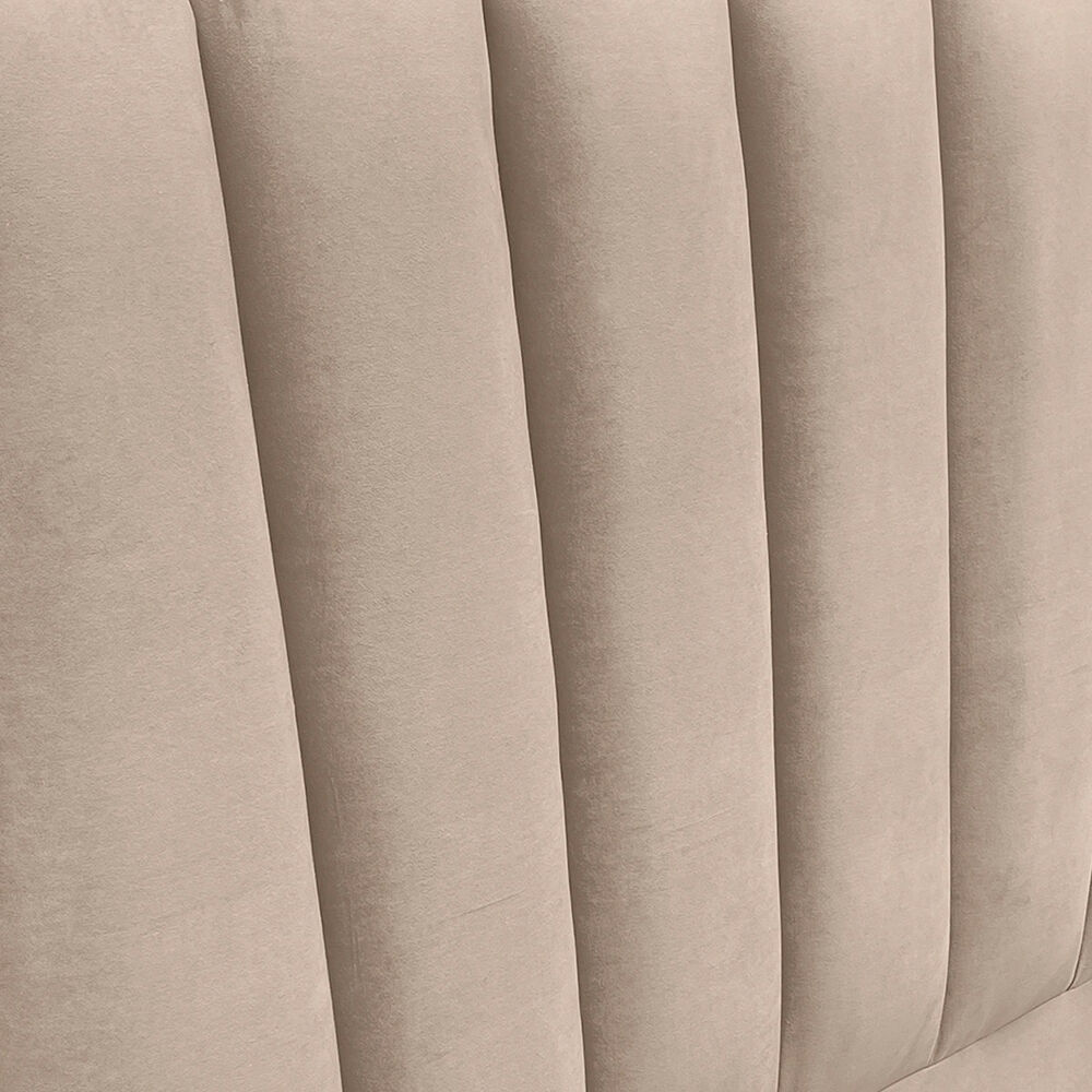 Respaldo De Cama Tubular Vertical Felpa Beige King image number 2.0
