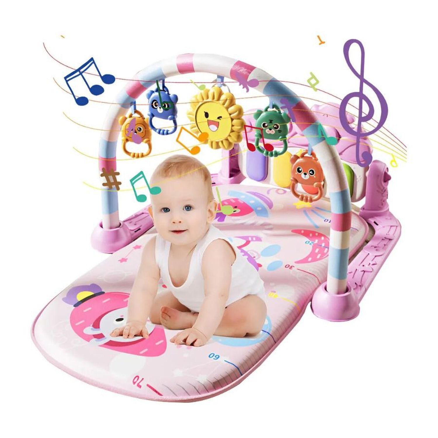 Gimnasio Para Beb&eacute; Con Piano Musical Y Juguetes Did&aacute;cticos image number 2.0