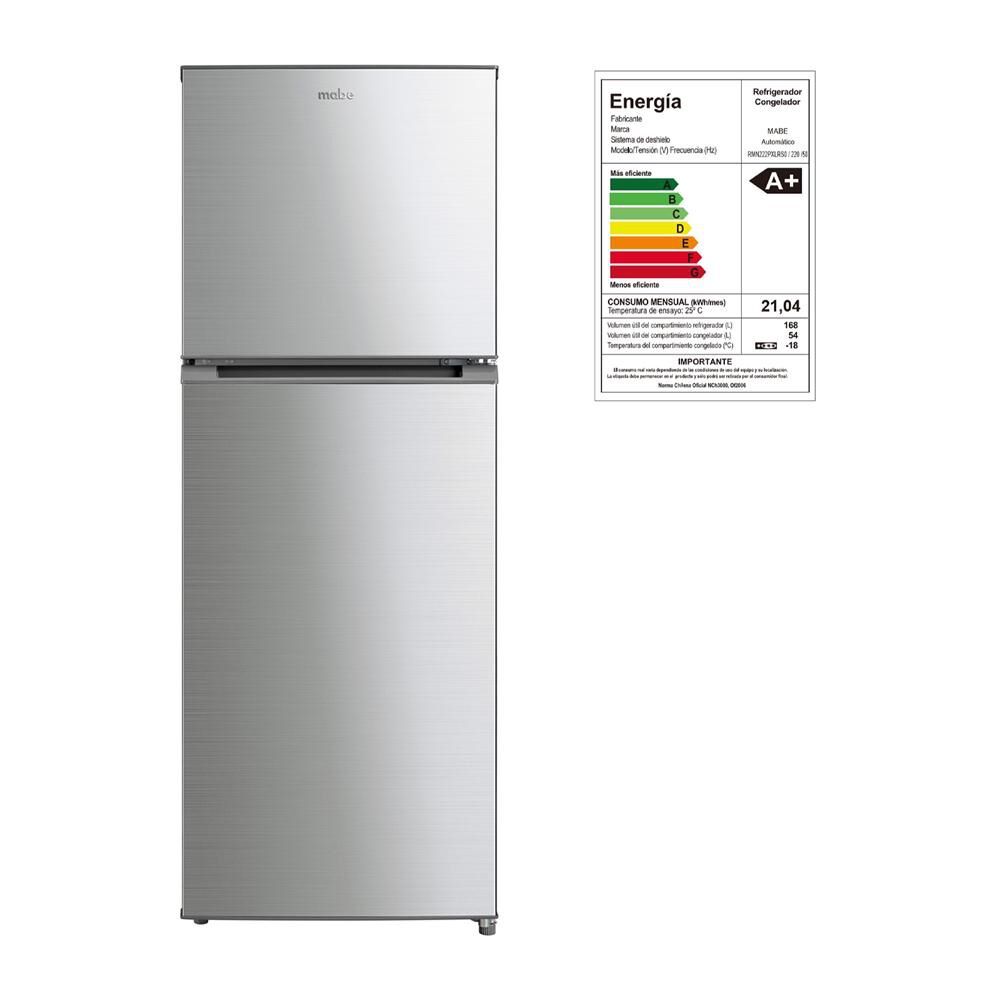 Refrigerador Top Freezer Mabe RMN222PXLRS0 / No Frost / 222 Litros / A+