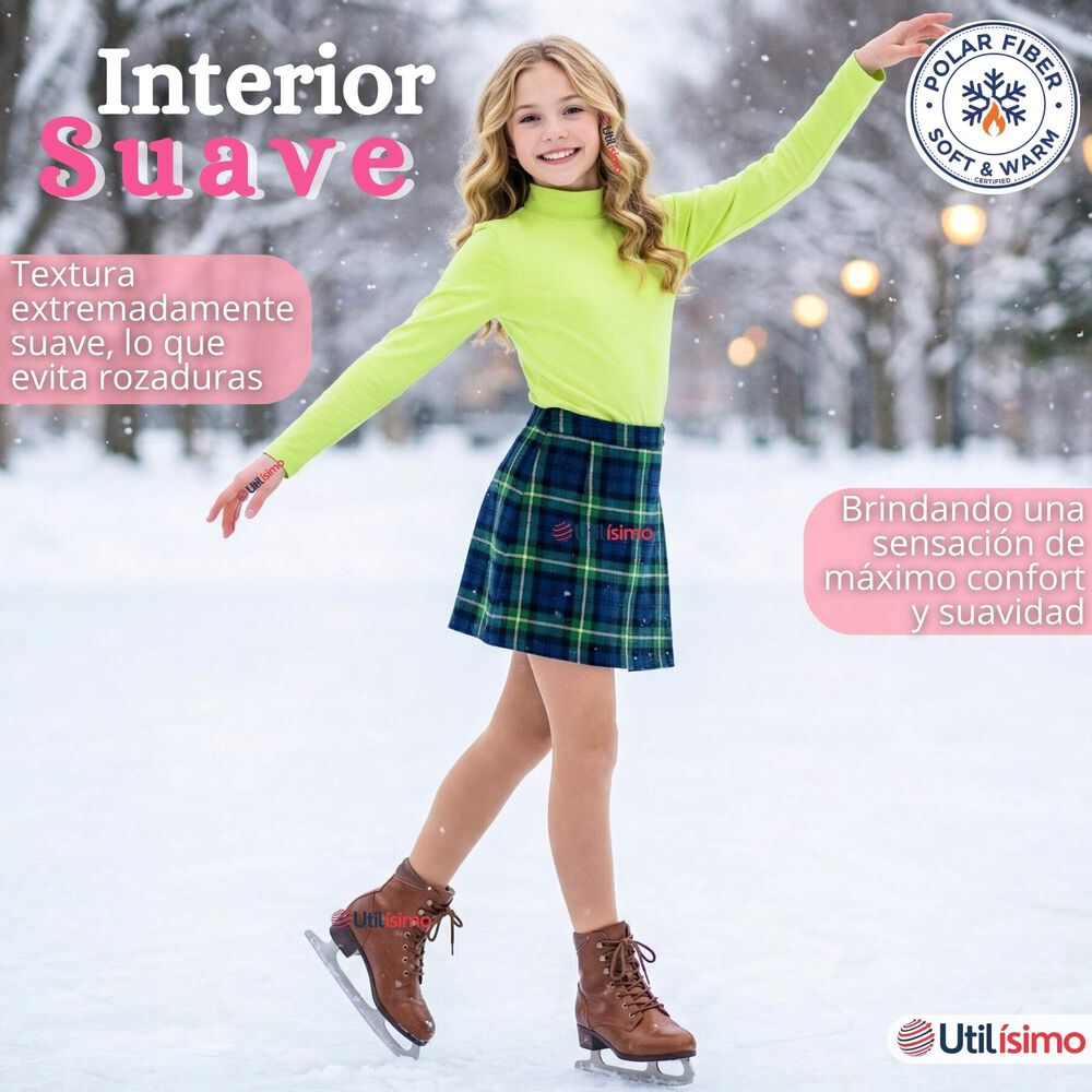 Pack 3 Poleras Camisetas Polar Primera Capa Cuello Beatle Manga Larga Colores Surtido Ni&ntilde;a image number 6.0