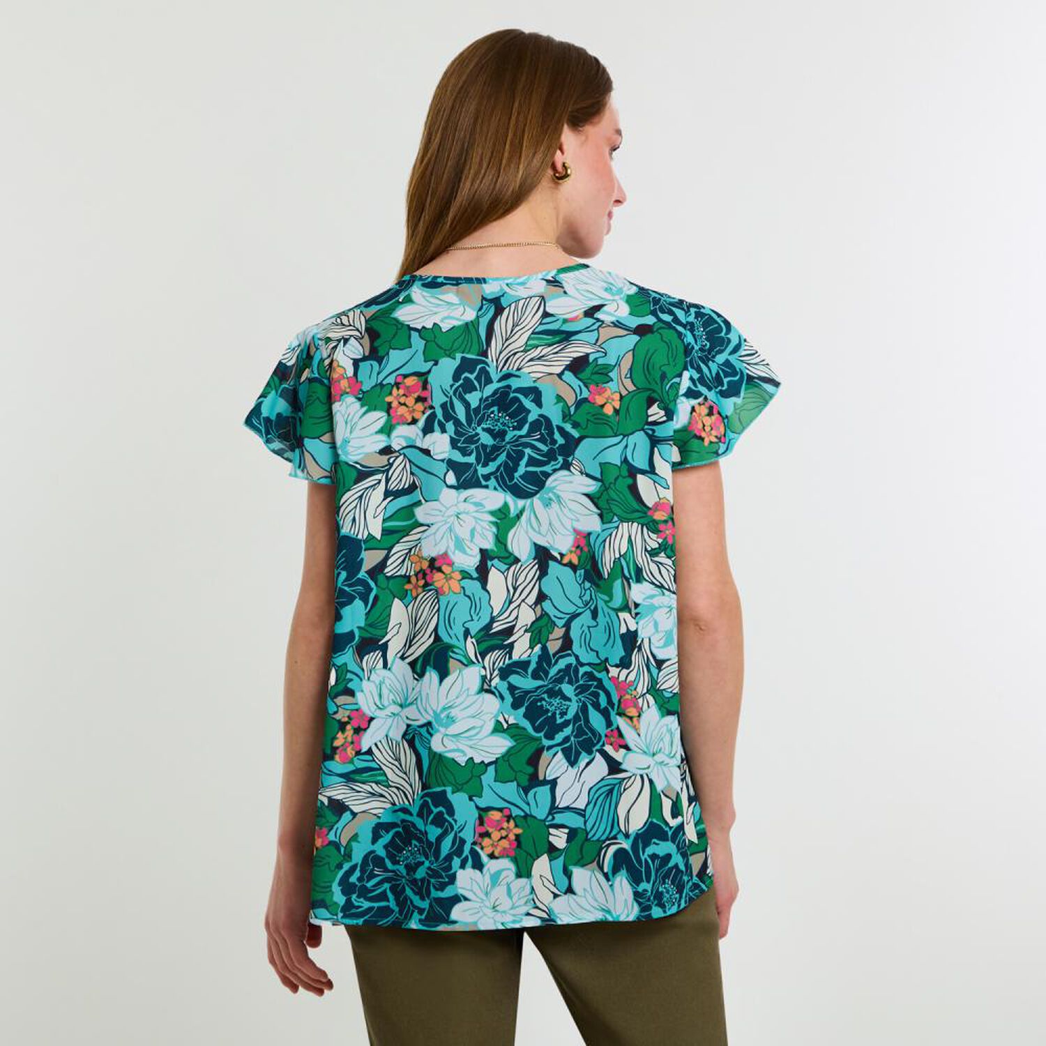 Blusa Manga Corta Cuello Redondo Mujer Lesage image number 3.0