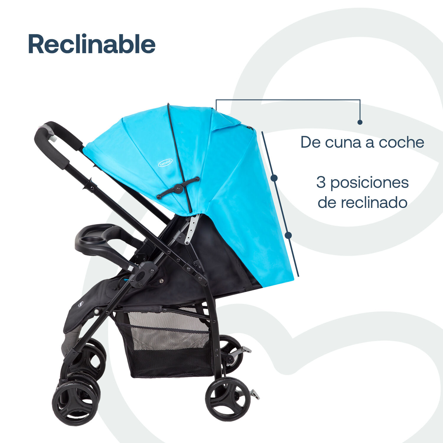 Coche Travel System Go Lite Azul image number 6.0