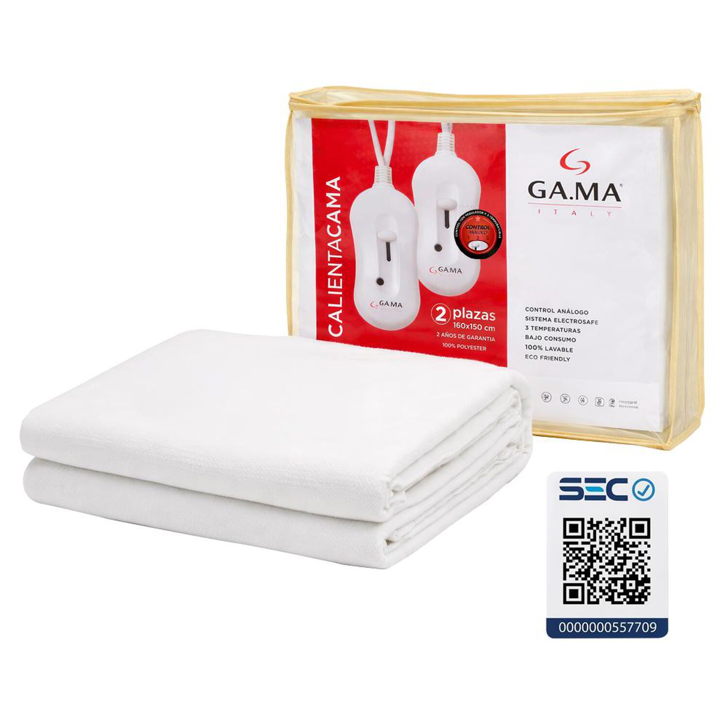 Calienta Cama Gama Doble TC 2P PO-002-QD / 2 Plazas image number 5.0