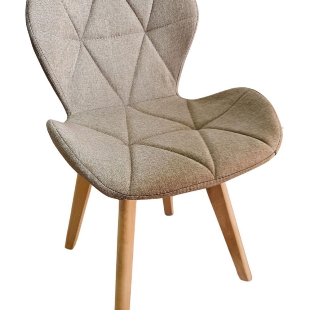 Silla Mariposa Wood Lino Beige image number 2.0