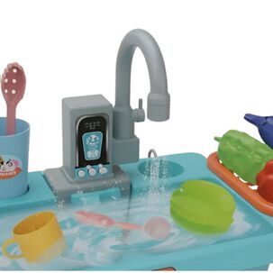 Lavavajillas El&eacute;ctrico Infantil 19 Piezas Agua Real Fregadero Juguete