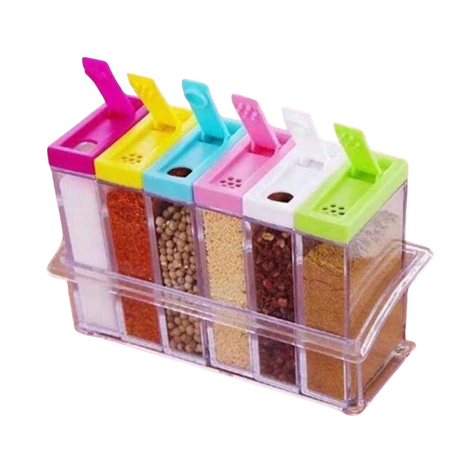 Especiero 6 Frascos Rectangular Ideal Cocina Organizador image number 3.0