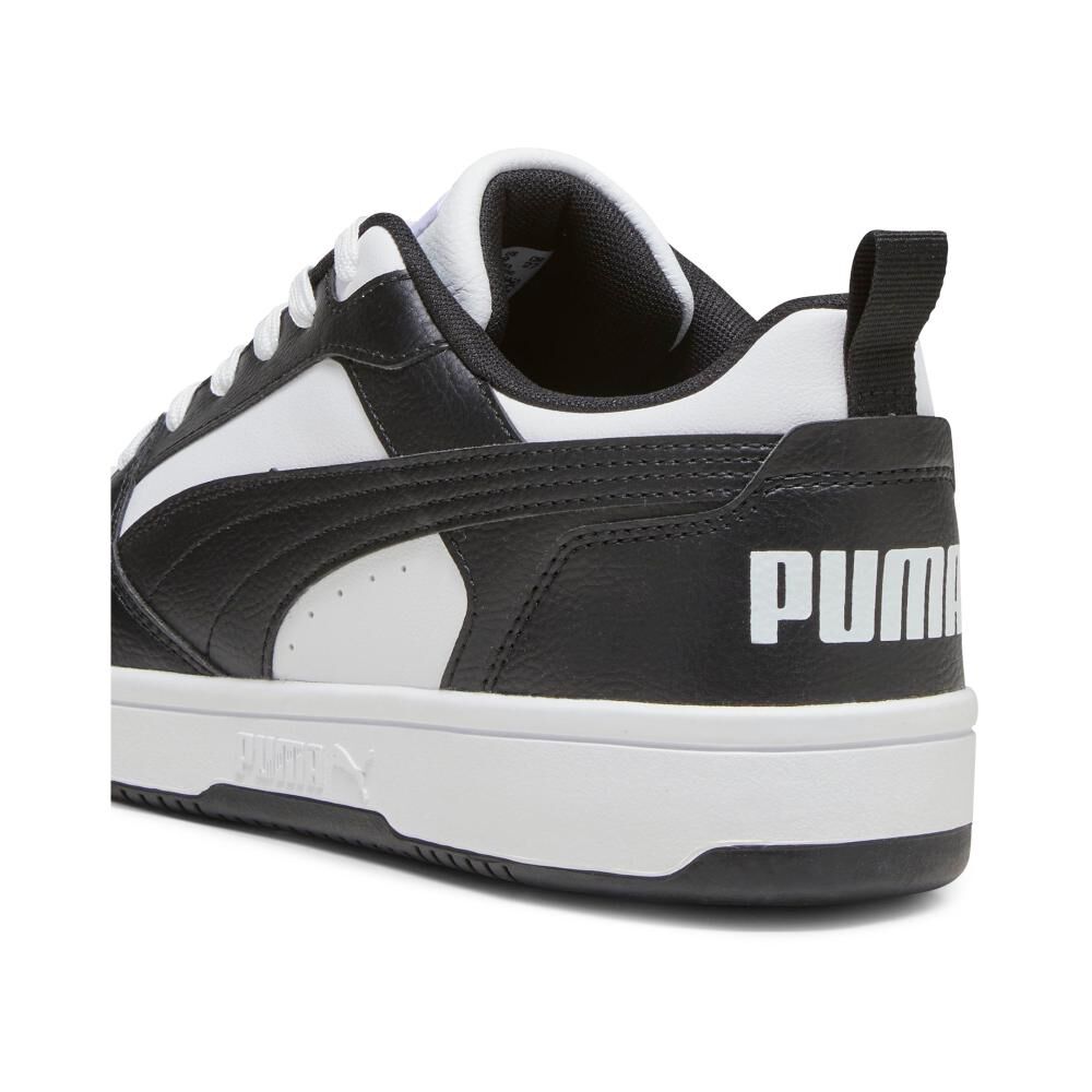Zapatilla Urbana Hombre Puma Rebound V6 Low Negro/blanco image number 4.0
