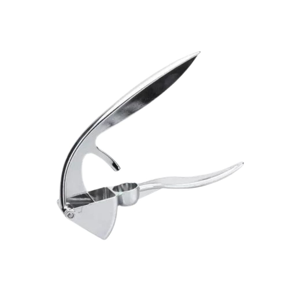 Prensa De Ajos 18cm Plata Herramienta De Cocina Eficiente image number 3.0