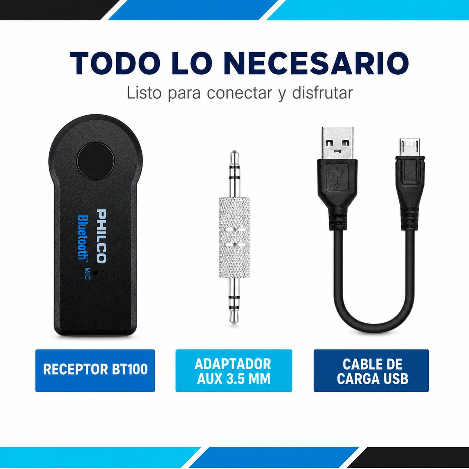 Transmisor De M&uacute;sica V&iacute;a Bluetooth Con Manos Libre Bt100 image number 8.0