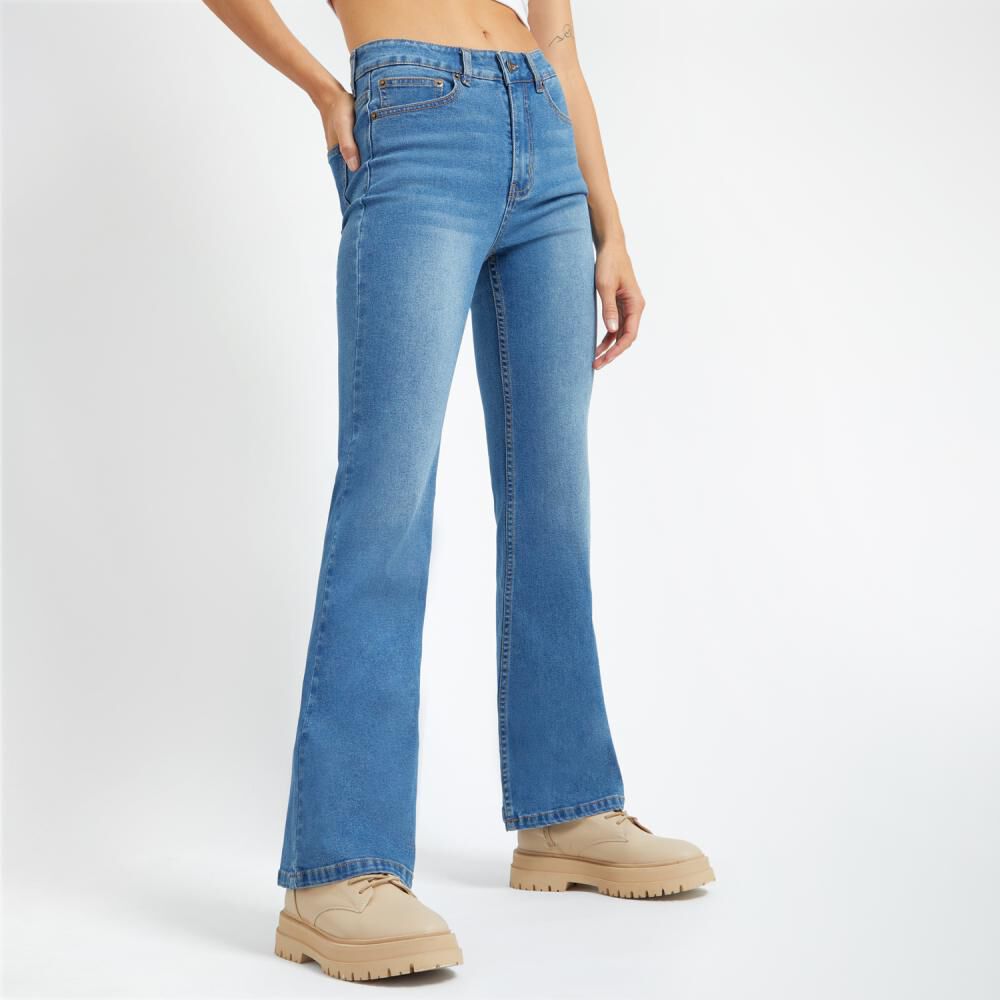 Jeans Tiro Alto Flare Mujer Freedom image number 2.0