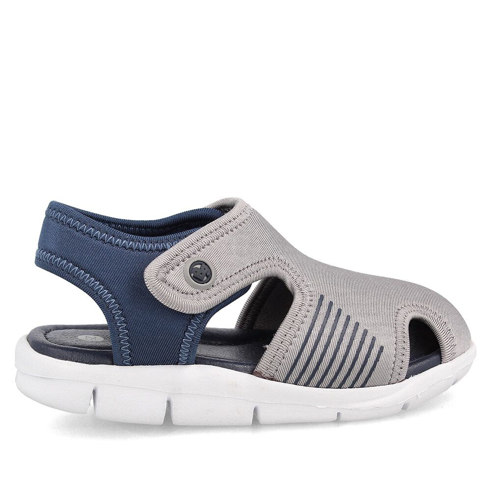 Sandalia Ni&ntilde;o Bubblegummers Bentley Gris-azul image number 4.0