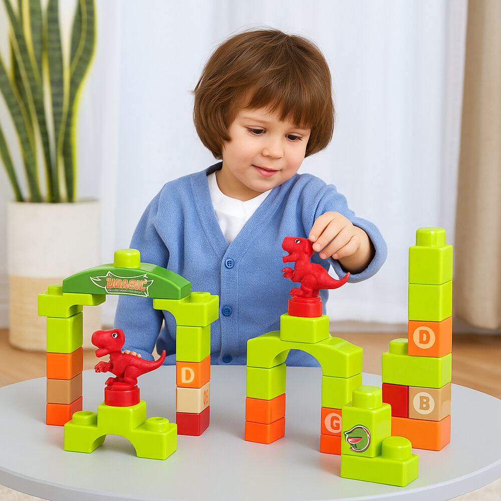 Juguete Bloque 22 Piezas Dinosaurios Para Niños image number 4.0