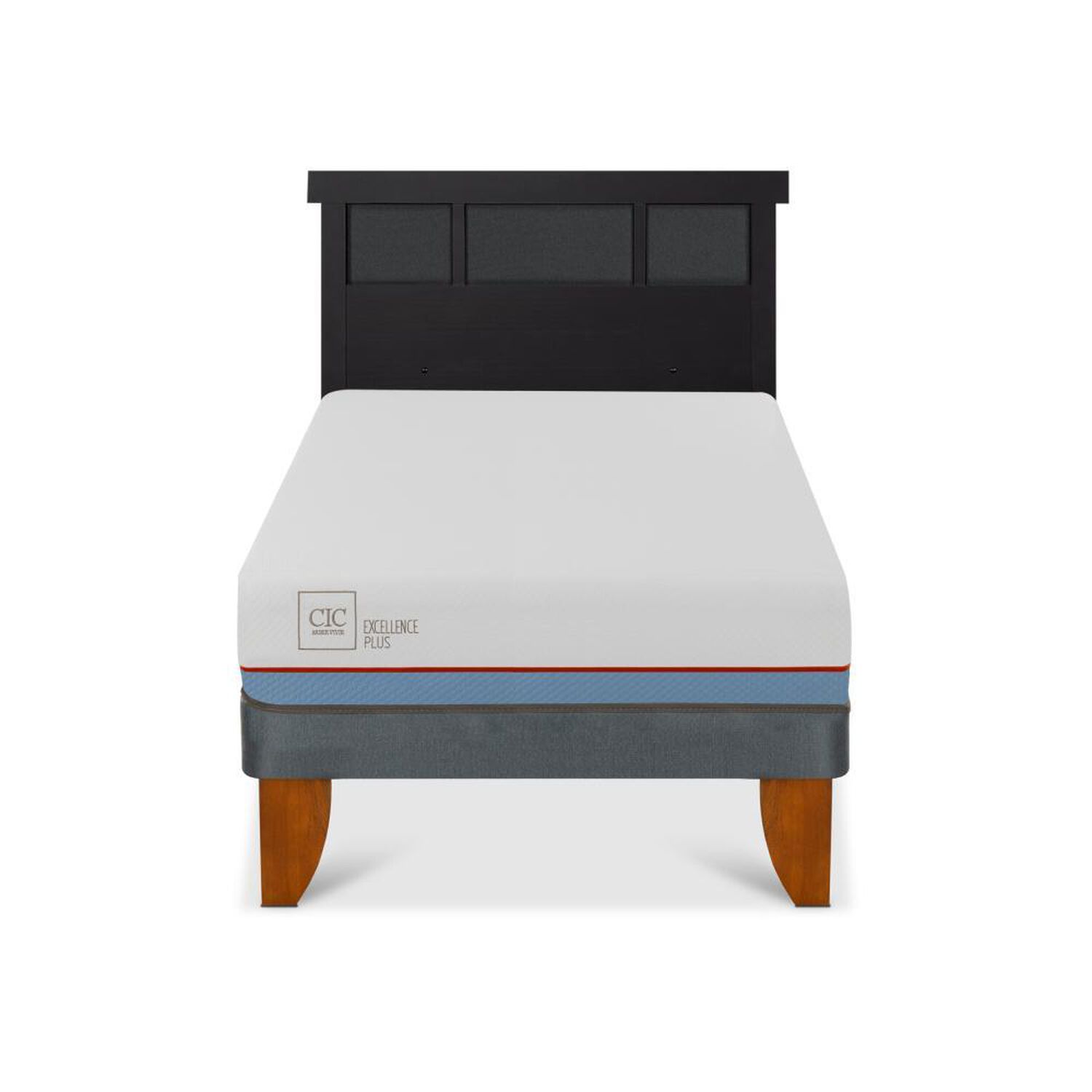 Cama Europea Cic Excellence Plus / 1.5 Plazas / Base Normal + Respaldo image number 0.0