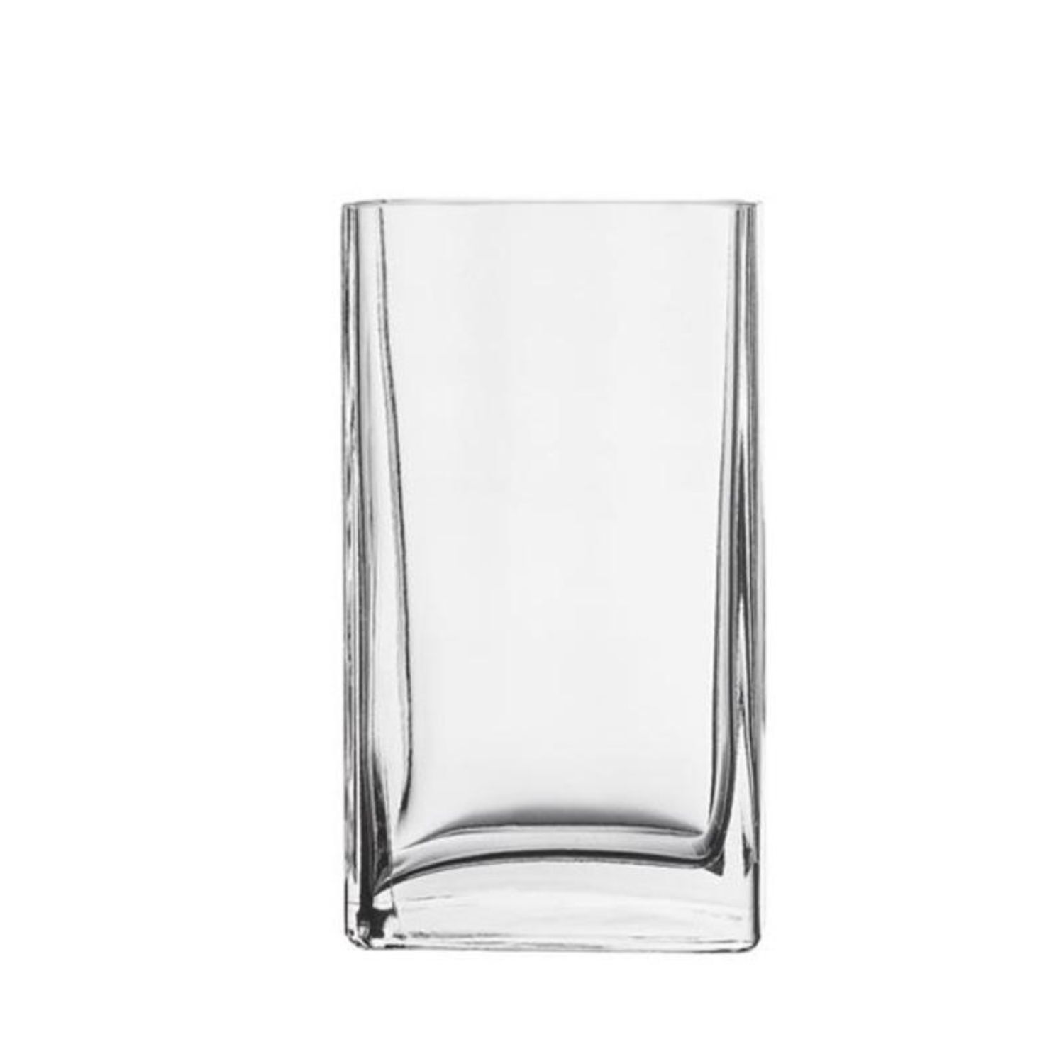 Florero New Quadro 24cm Vidrio Transparente Decoracion Allegra image number 1.0