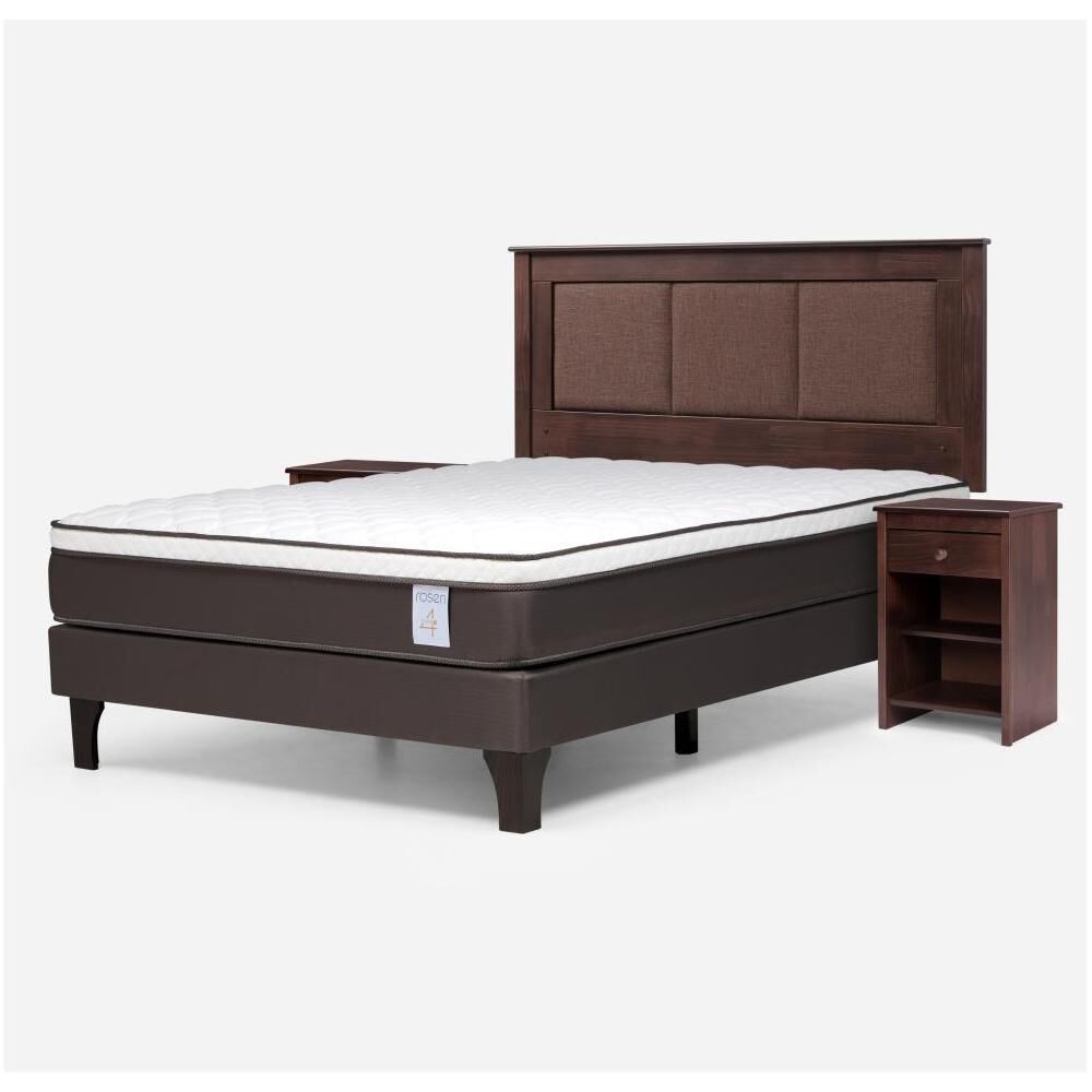 Cama Europea Rosen New Style 4 Plus / 2 Plazas / Base Normal + Set De Maderas Rachel image number 1.0
