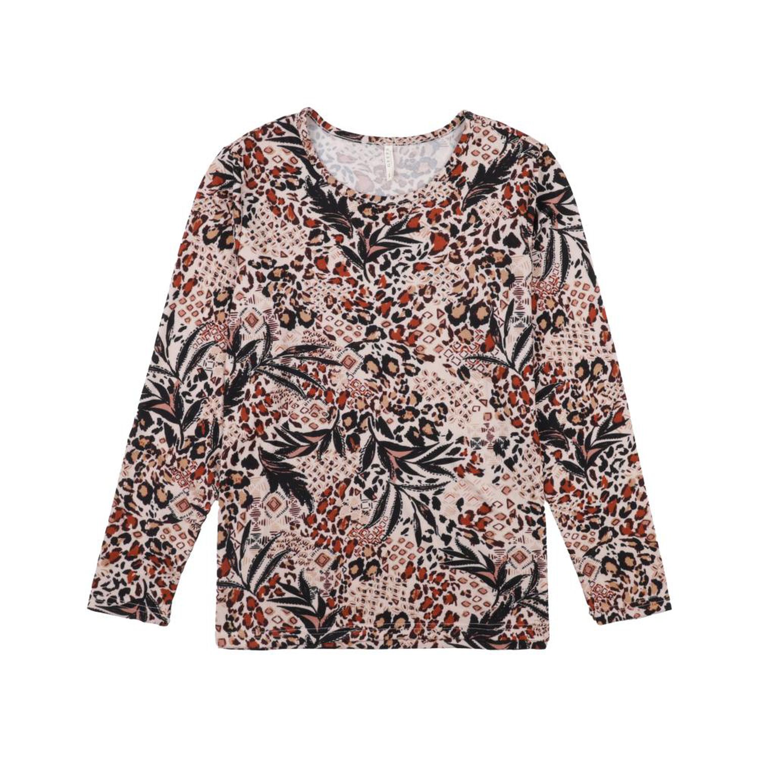 Sweater Print Regular Manga Larga Cuello Redondo Mujer Geeps image number 0.0