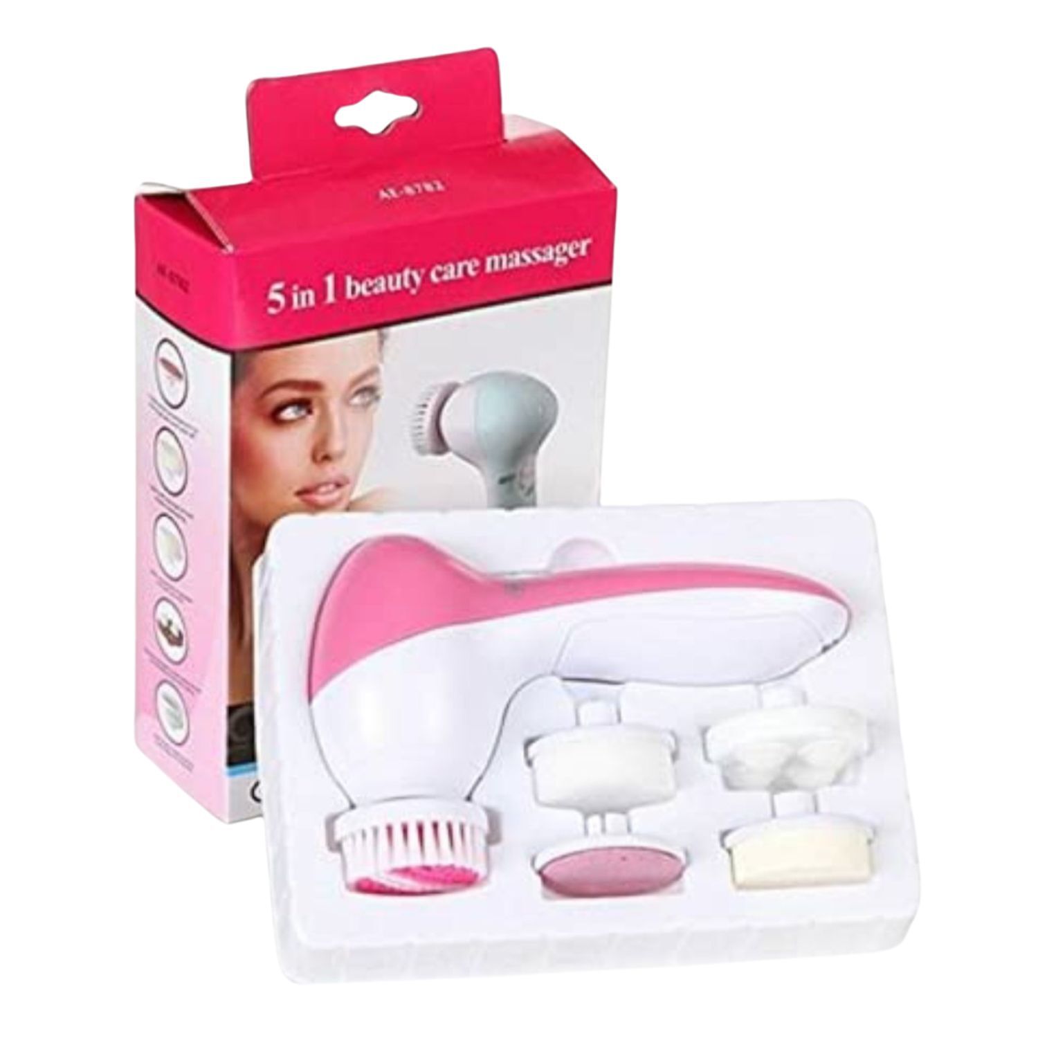 Mini Masajeador Facial 9cm Rosa Cuidado Piel Belleza image number 3.0