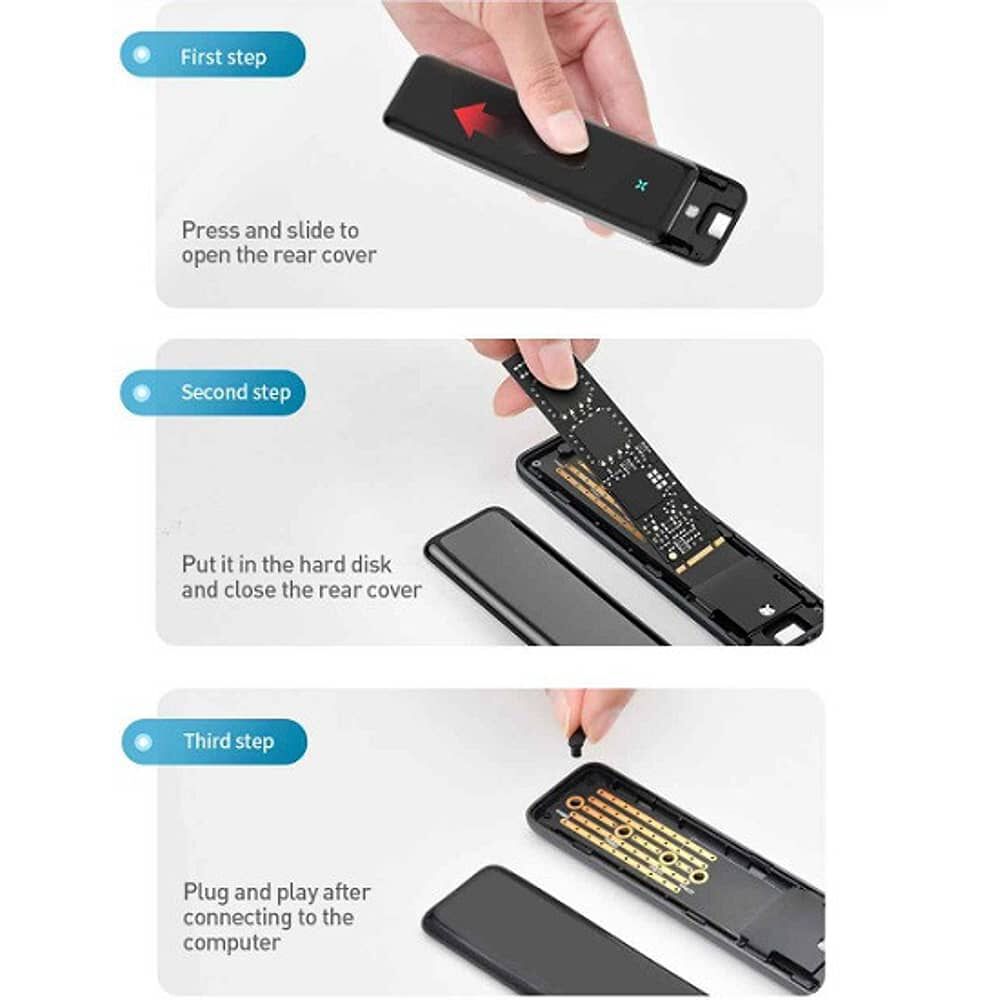 Cofre Profesional Discos Nvme / M.2 Ssd Usb Type-c Baseus image number 8.0