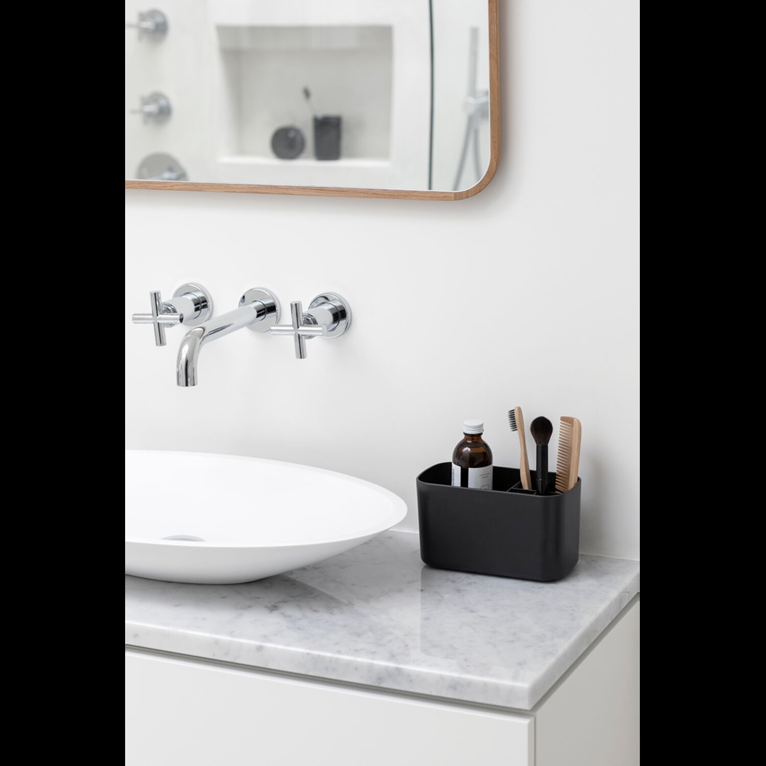 Organizador Para El Ba&ntilde;o Renew Dark Grey image number 5.0