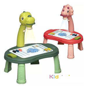 Juguete Mesa De Dibujo Proyector Led Infantil Verde