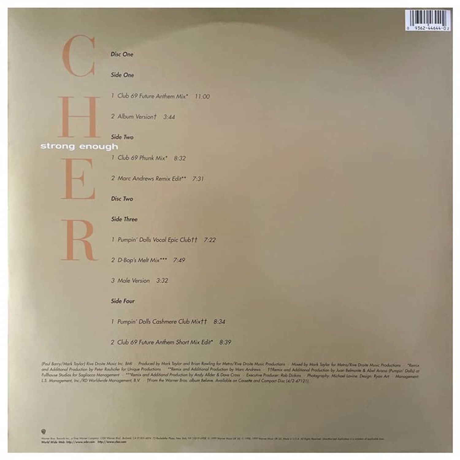 Cher - Strong Enough (2lp) | 12" Maxi Single Usado image number 1.0