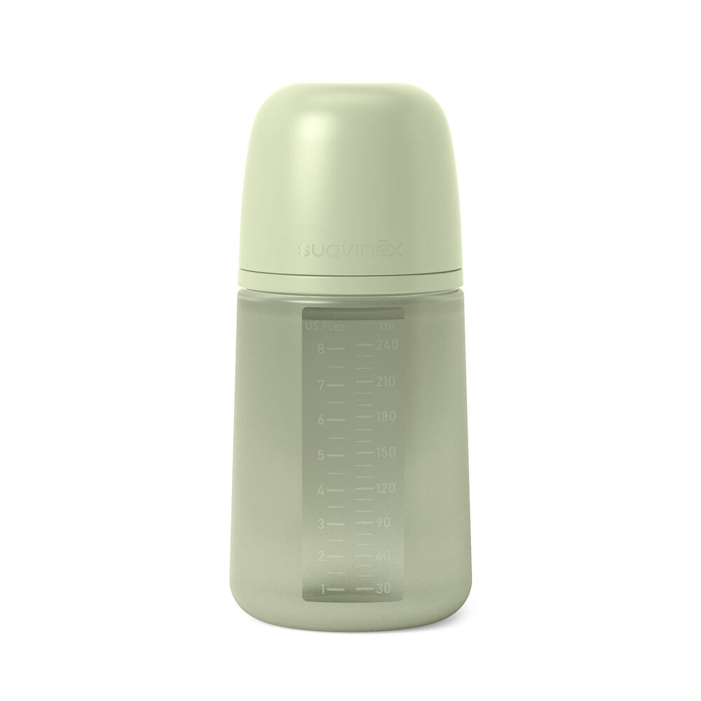 Mamadera De Silicona Flujo Medio 240ml Fisiológica Sx Pro Colour Verde image number 0.0