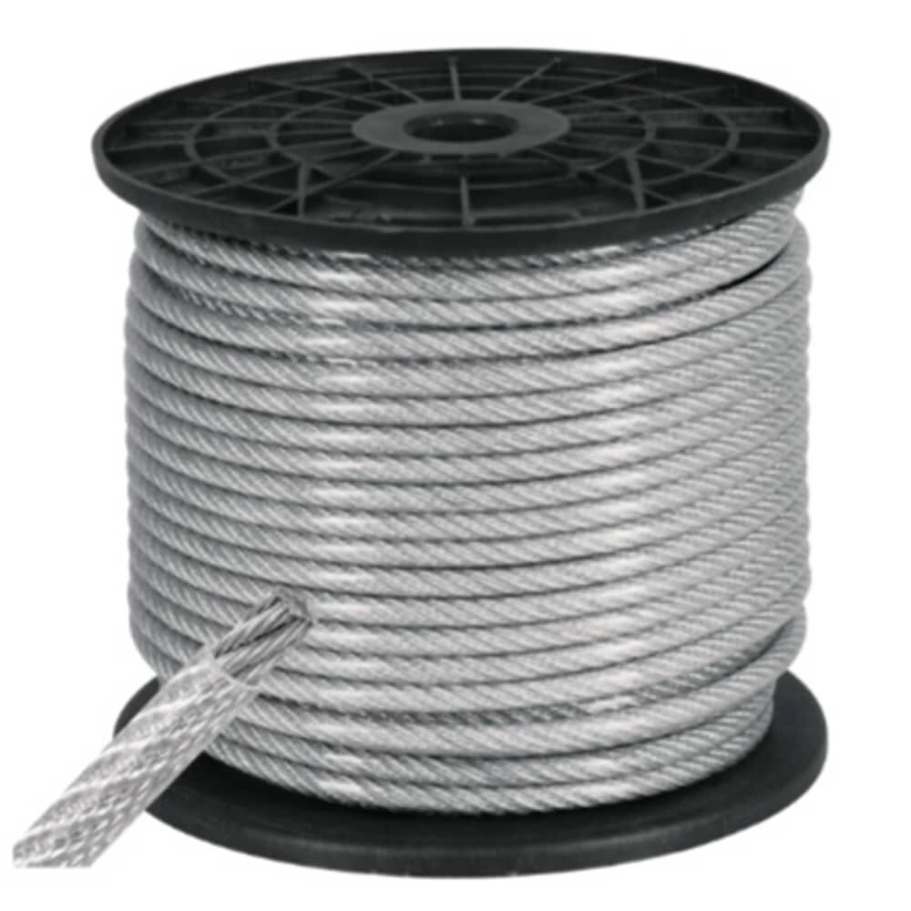Piola Cable De Acero 3 A 4 Mm Forrado Pvc 100 Metros image number 0.0