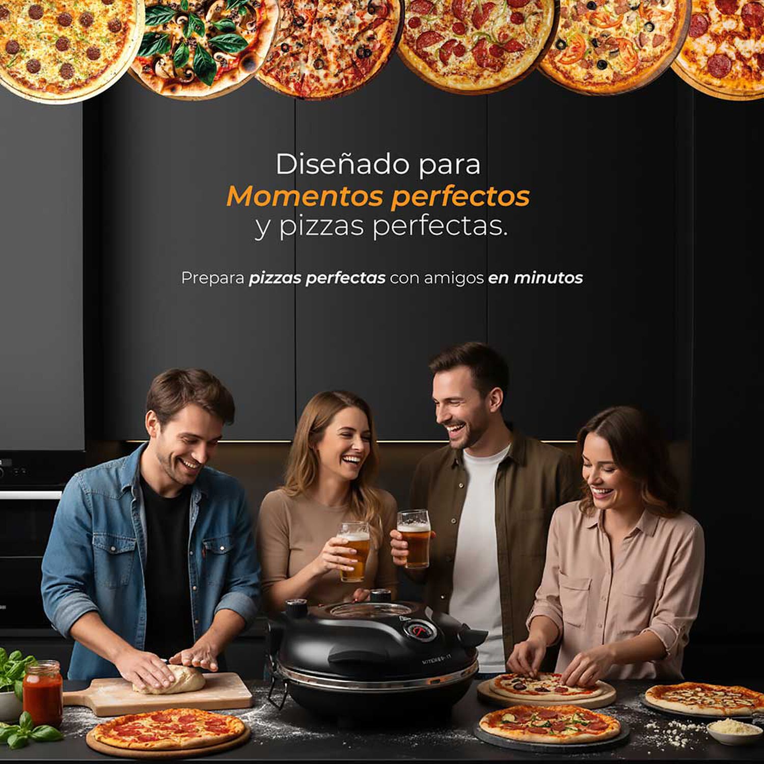 Horno Pizza A La Piedra Black Edition Kitchen-it image number 2.0