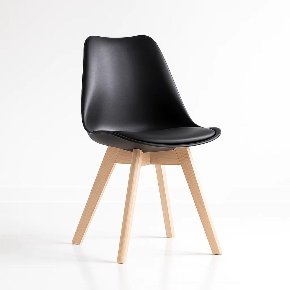 Silla Tulip Acolchada - Negra image number 0.0