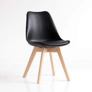 Silla Tulip Acolchada - Negra