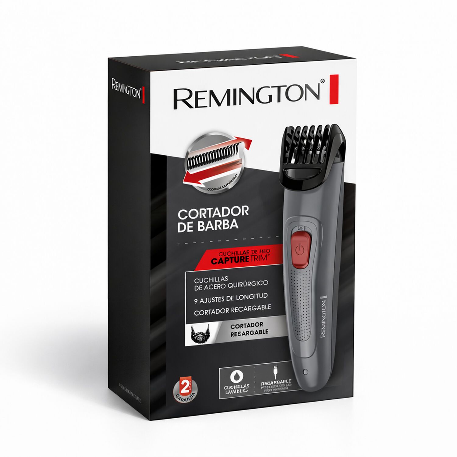 Cortadora De Barba Remington Beard Boss Mb08a Recargable Usb image number 1.0