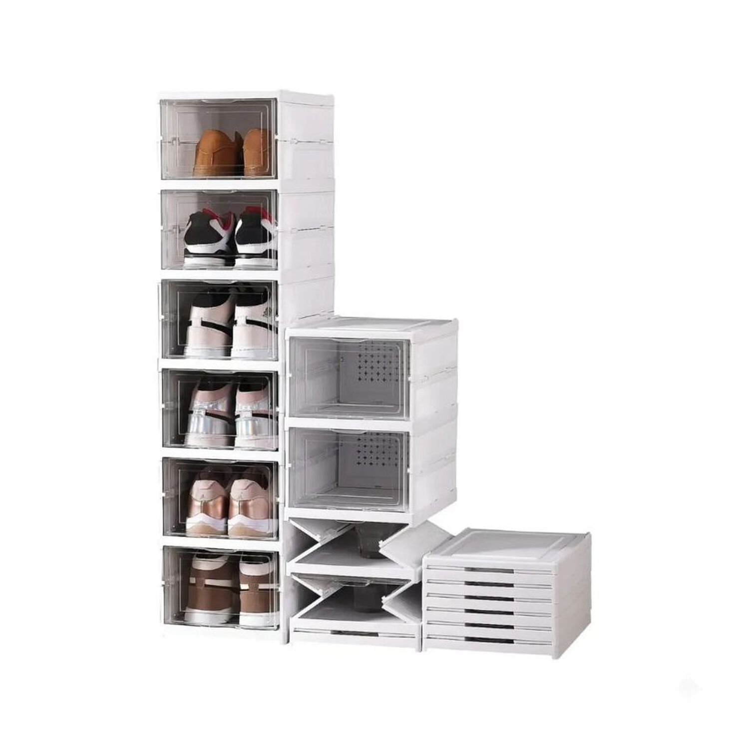 Organizador De Zapatos Plegable 6 Niveles Caja Transparente image number 0.0