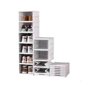 Organizador De Zapatos Plegable 6 Niveles Caja Transparente