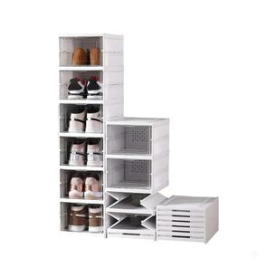 Organizador De Zapatos Plegable 6 Niveles Caja Transparente