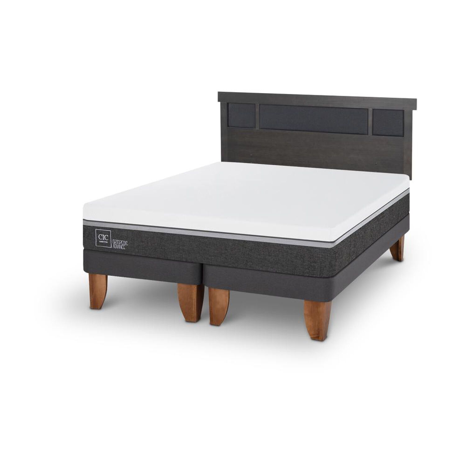 Cama Europea Cic Ortopedic Advance / King / Base Dividida + Respaldo image number 2.0