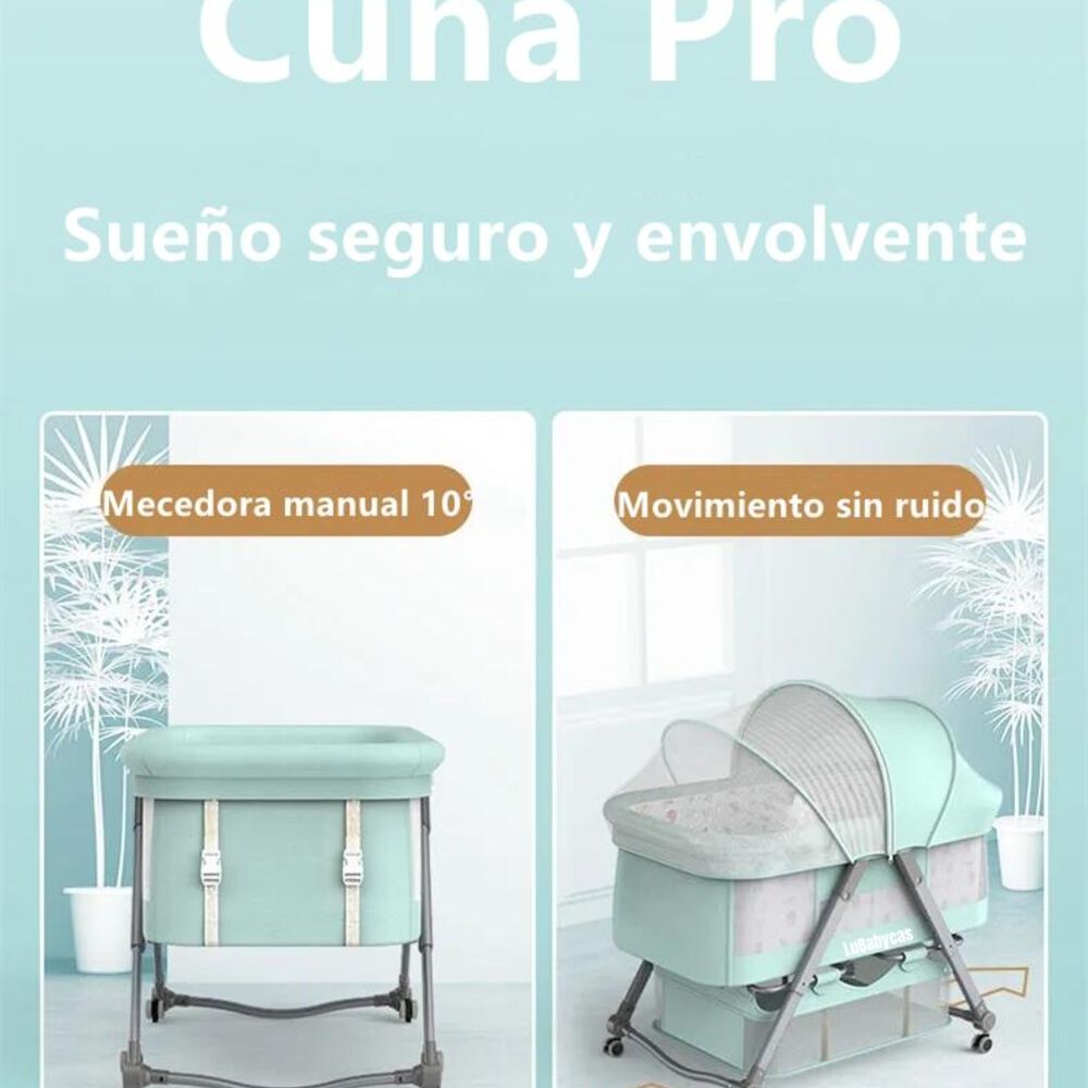 Cuna Moisés Con Accesorios Gris Lubabycas image number 3.0