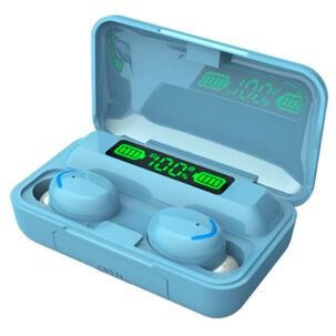 Audífonos In-ear Gamer Inalámbricos Celeste Con Luz Led