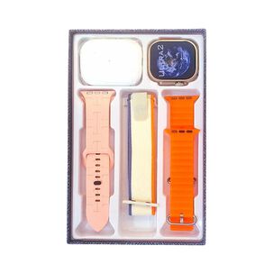 Reloj Inteligente + 3 Correas Ultra 2 + Audifonos Blanco