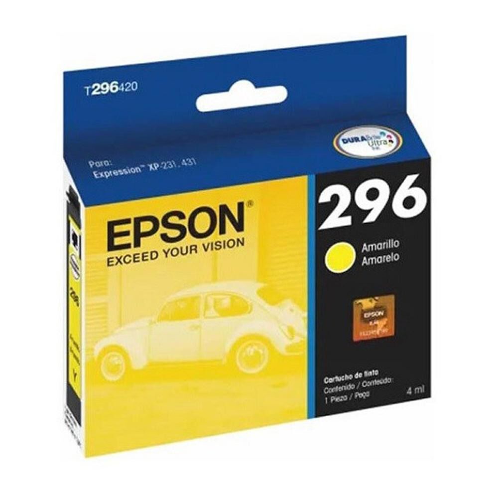 Cartucho De Tinta Epson 296 Amarillo Original image number 0.0
