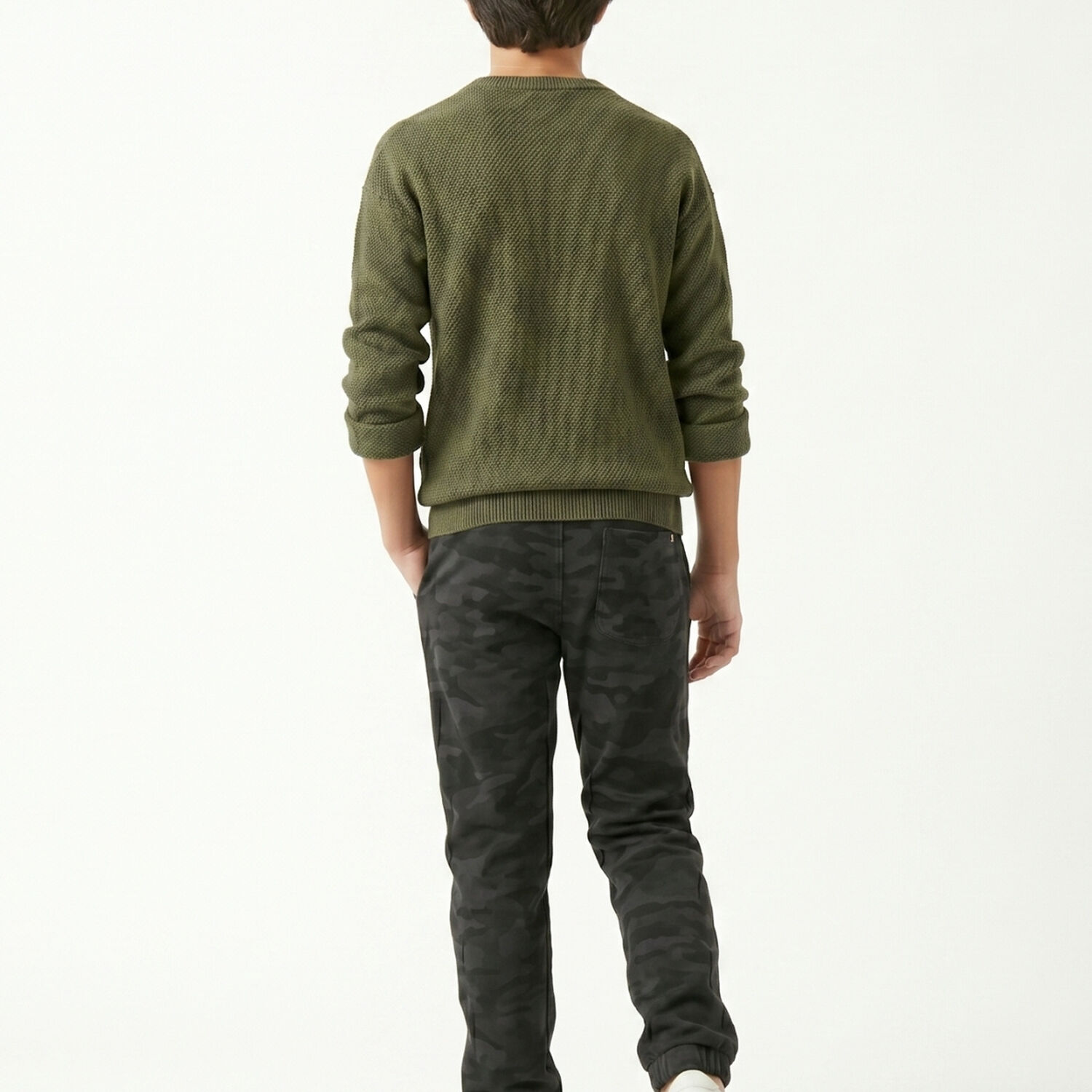 Pantalon De Buzo Jogger Camuflado Militar Para Ni&ntilde;o image number 4.0
