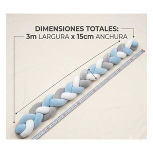 Protector De Cuna Trenzado Chichonera Bebe Algodon Suave